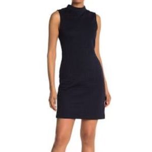 Mockneck Sheath Dress navy